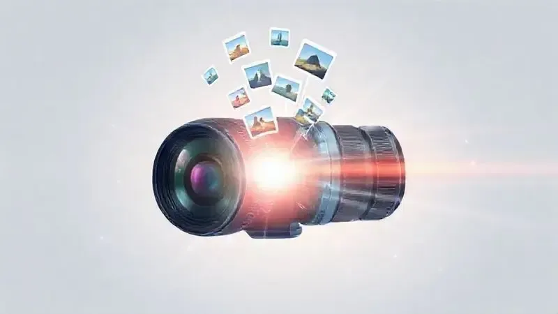Render artístico do sistema de câmera dupla de um smartphone, simbolizando a capacidade de tirar fotos de alta qualidade como retratos e paisagens.