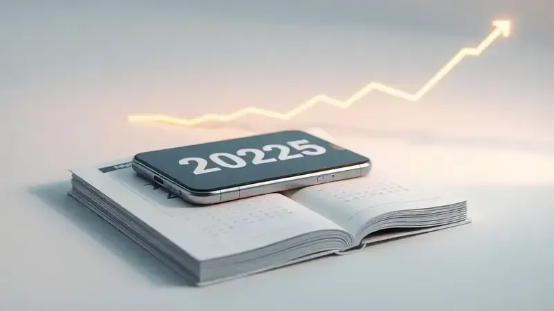 Ilustração de um smartphone sobre uma página de calendário de 2026, simbolizando se o iPhone 13 ainda é uma boa compra no futuro.