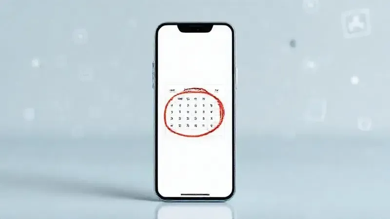 Ilustração conceitual mostrando um calendário em um smartphone, simbolizando a data final para as atualizações de software do iPhone 8.