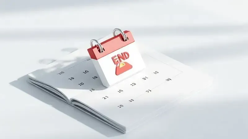 Ilustração representando o fim das atualizações de software de um smartphone, com um ícone de alerta sobre uma página de calendário.