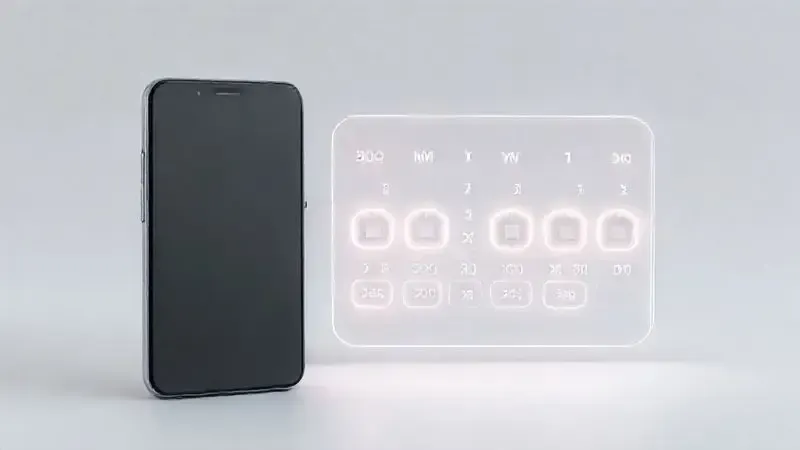 Ilustração conceitual de um calendário digital mostrando ícones de atualização de software fluindo em direção a um smartphone genérico, simbolizando a longevidade.