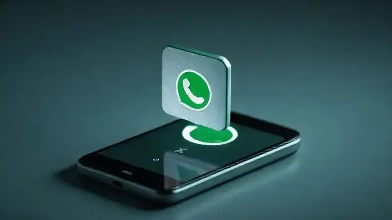 Ilustração conceitual de um ícone de aplicativo de mensagens com um aviso de erro ou incompatibilidade, representando a obsolescência de software.